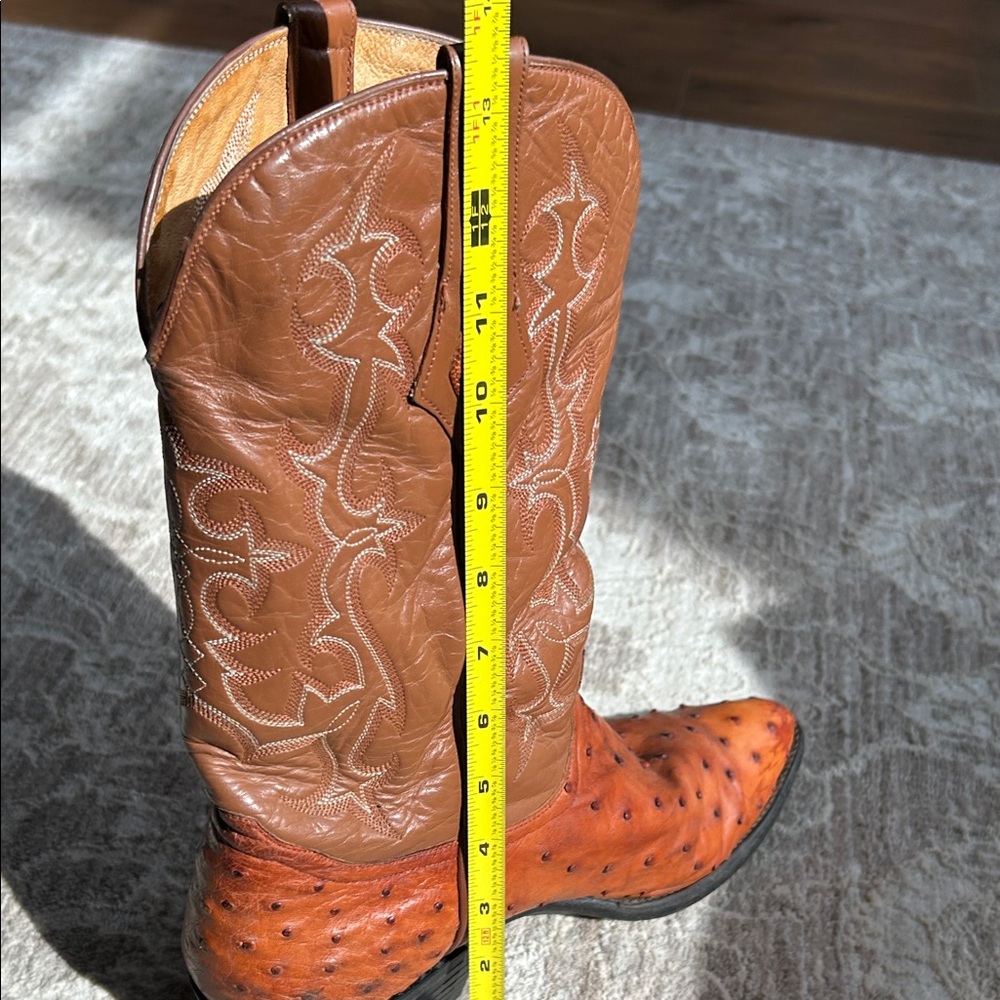 Genuine Ostrich Full Quill Leather Western Boots - Picture 7 of 14
